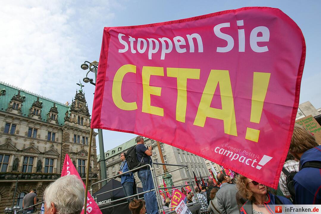 Demonstration gegen die Handelsabkommen