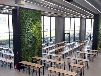 Weiträumig und lichtdurchflutet präsentiert sich das neue Mitarbeiterrestaurant. Foto: Richard Sänger