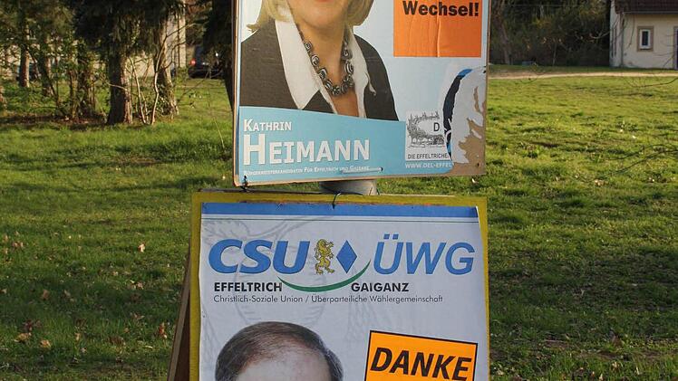 Im Gegensatz zu ihren Wahlplakaten kamen sich die Kandidaten am Stichwahl-Sonntag nicht zu nahe.
