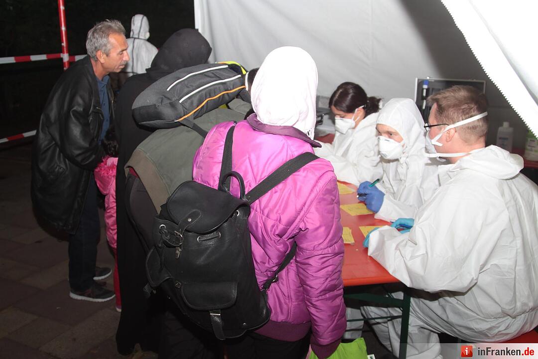 Flüchtlinge kommen in Nürnberg an