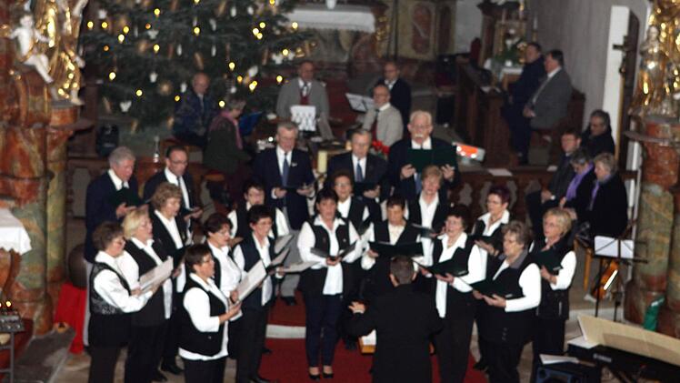 Der Volkschor lud unter Leitung von Andreas Thiel zum Weihnachtlichen Singen in die Klosterkirche ein. Fotos: Michael Wunder
