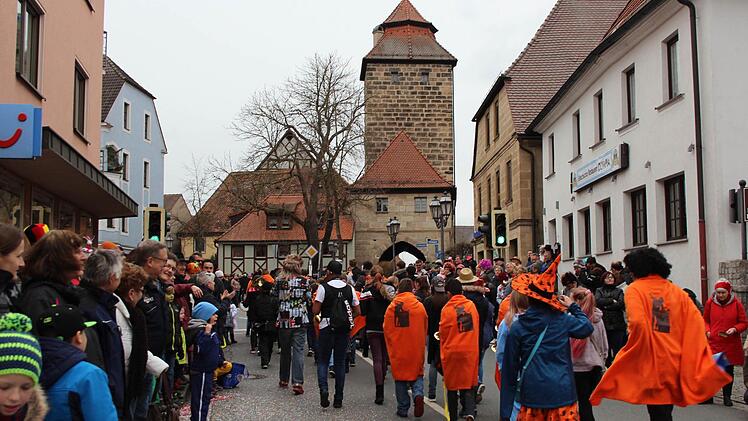 Der Faschingsumzug in Höchstadt war auch 2017 wieder sehr gut besucht. Foto: Christian Bauriedel