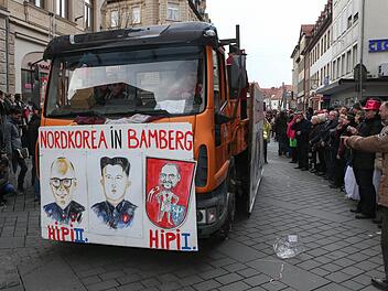Im vergangenen Jahr sorgte dieser Umzugwagen für Gesprächsstoff beim Bamberger Umzug. Foto: Harald Rieger