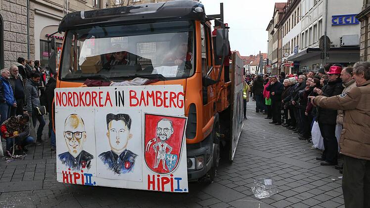 Im vergangenen Jahr sorgte dieser Umzugwagen für Gesprächsstoff beim Bamberger Umzug. Foto: Harald Rieger