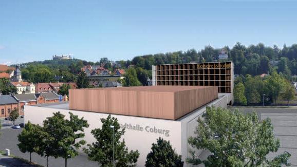 2010, mit dem Entwurf des Bebauungsplans für den Bereich Anger/Rosengarten, wurde diese Studie veröffentlicht. Sie zeigt eine Stadthalle nebst Kongresshotel auf dem Anger. Dieser Bebauungsplan wurde 2014 rechtskräftig. Foto: CT-Archiv