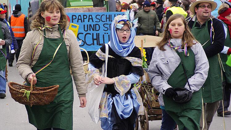 Der Obst- und Gartenbauverein sorgte für den "grünen Tupfer" im Gaudiwurm.
