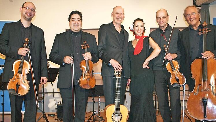 Das Bamberger Streichquartett hat sich für das Konzert mit dem Gitarristen Klaus Jäckle und der Flamencotänzerin Andrea Grüner zusammengetan. Foto: privat