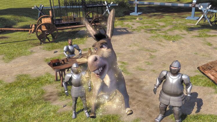 Der Esel aus "Shrek" hat ein reales Vorbild: den kalifornischen Zwergesel "Pericles". Der wurde nach einem Internetaufruf von den "Shrek"-Macher ausgew&auml;hlt, um an ihm die Bewegungen und das Verhalten eines echten Tieres zu studieren.