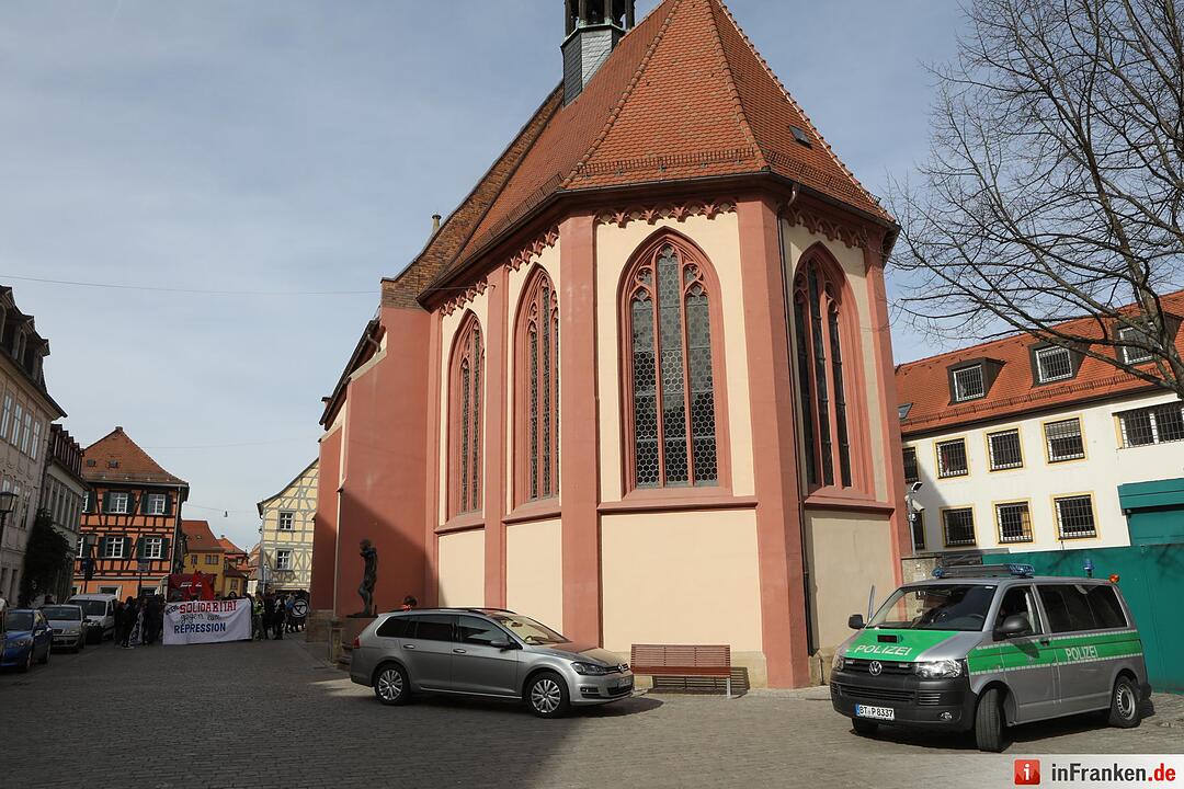 Bamberg; Demo vom Bahnhof bis zum Gefängnis der "roten Hilfe"