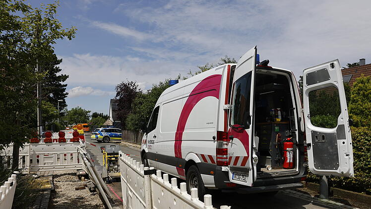 Gasleitung bei Bauarbeiten beschädigt: Feuerwehr in Nürnberg im Einsatz