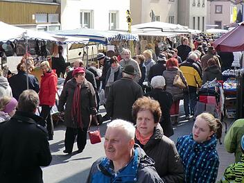 Bei Sonnenschein drängten sich viele Besucher zwischen den Ständen durch. Foto: Günther Straub