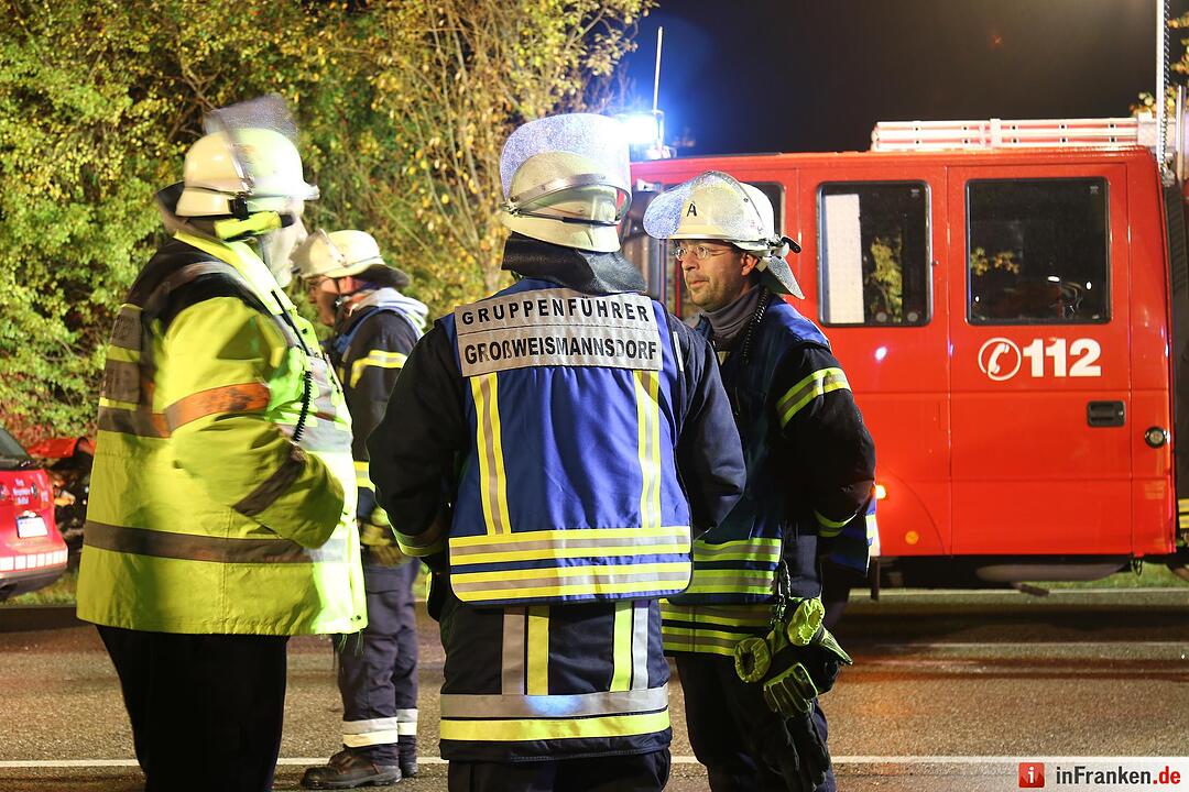 Schwerer Vekehrsunfall auf der B14 bei Gutzberg