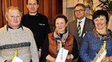 Dank gebührt den fleißigen Betriebshelfern (von links): Rudolf Freitag, Holger Heymann, Gerlinde Jacob, Frank Menzner und Inge Amberg.