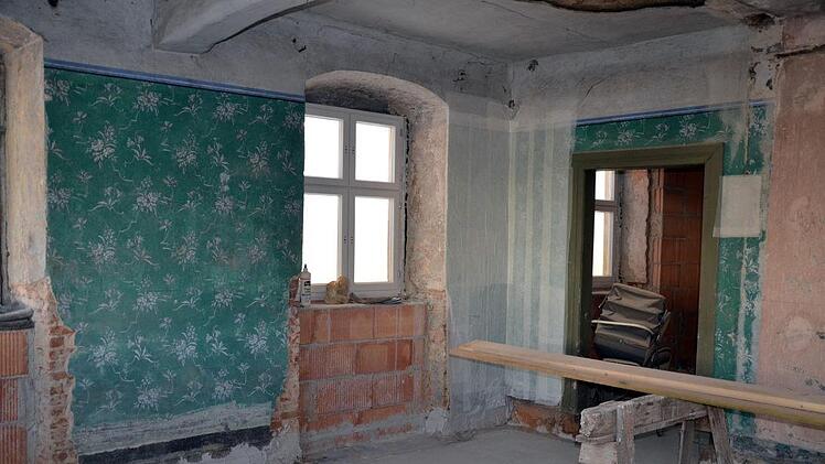 Freigelegte Befundfenster im Erdgeschoss.Andrea Spörlein