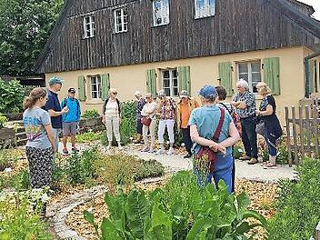 Das Foto entstand bei einer Führung im Kräutergarten des Museums für bäuerliche Arbeitsgeräte des Bezirks Oberfranken in Bayreuth.