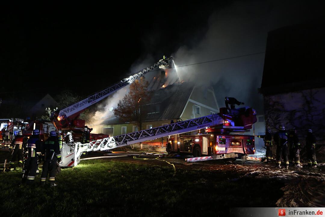 Wohnhaus in Vollbrand - Nürnberger Feuerwehr im Großeinsatz