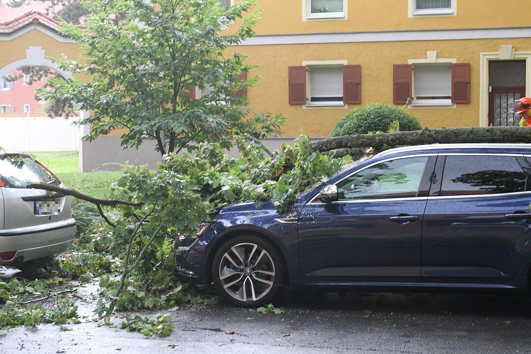 Schweres Unwetter über Mittelfranken