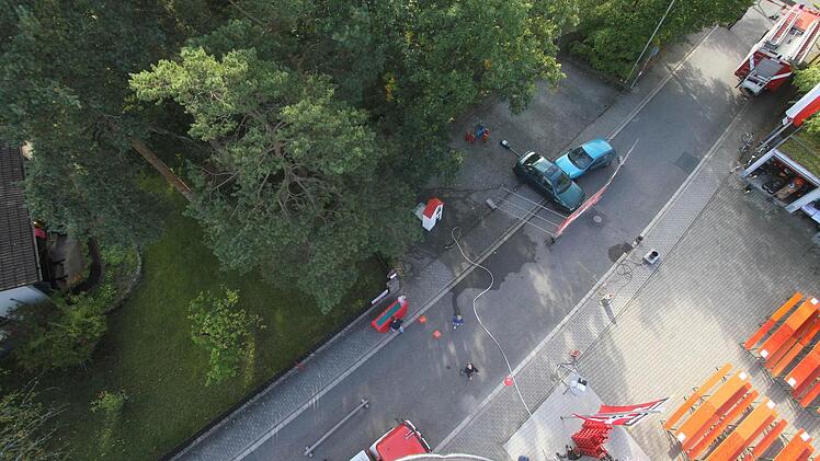 Ein Blick von oben auf das Gelände.