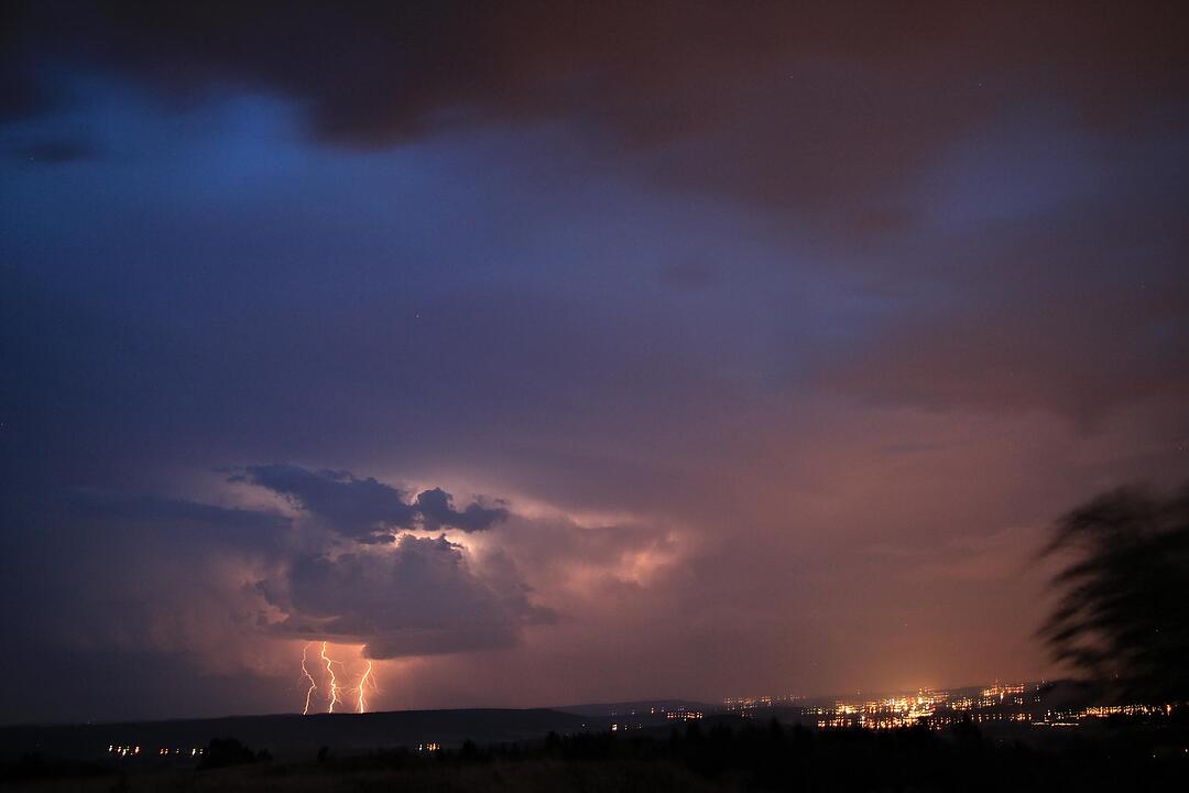 Blitz und Donner über Franken