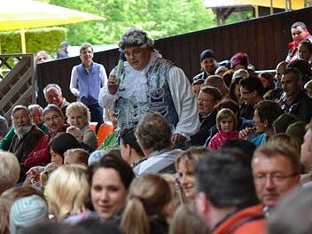 Eine Szene aus Aschenputtel auf der Waldbühne Heldritt Foto: Gabi Bertram
