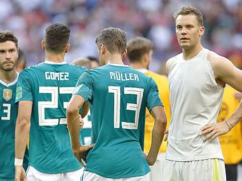 Aus in der Vorrunde: Das deutsche Team  schied unerwartet mit einem 0:2 gegen S&uuml;dkorea aus. Frank Augstein/dpa