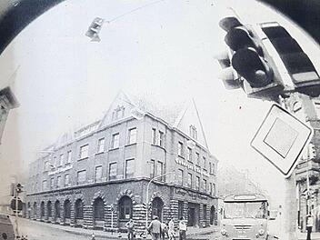 Blick auf das ehemalige Tageblatt-Gebäude im Juli 1972 an der Mohrenkreuzung.Foto: CT-Archiv/Mayer