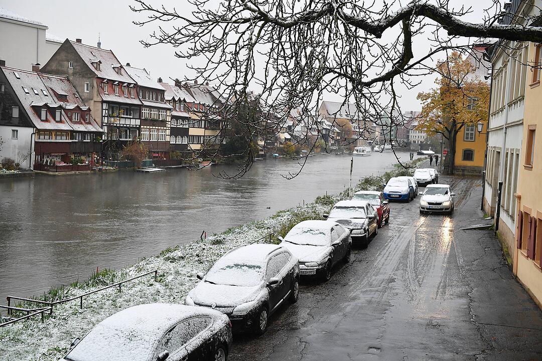 Schneeschauer in Bamberg