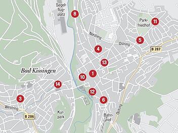 Der städtische Tiefbau plant derzeit 14 Straßen- und Kanalbauprojekte in Bad Kissingen.  Grafik: Dagmar Klumb
