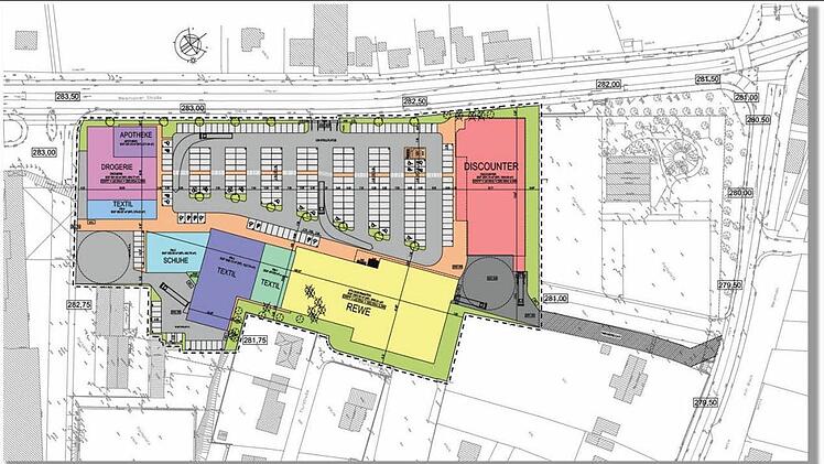 Lageplan des geplanten regionalen FachmarktzentrumsQuelle: Baur