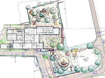 Ob der Außenbereich des neuen Kindergartens in Thulba irgendwann wie diese Wunschvorstellung aussehen wird, muss sich noch zeigen. Jedenfalls wird sie erst nach und nach umgesetzt.  Foto: Plan/Dietz und Partner