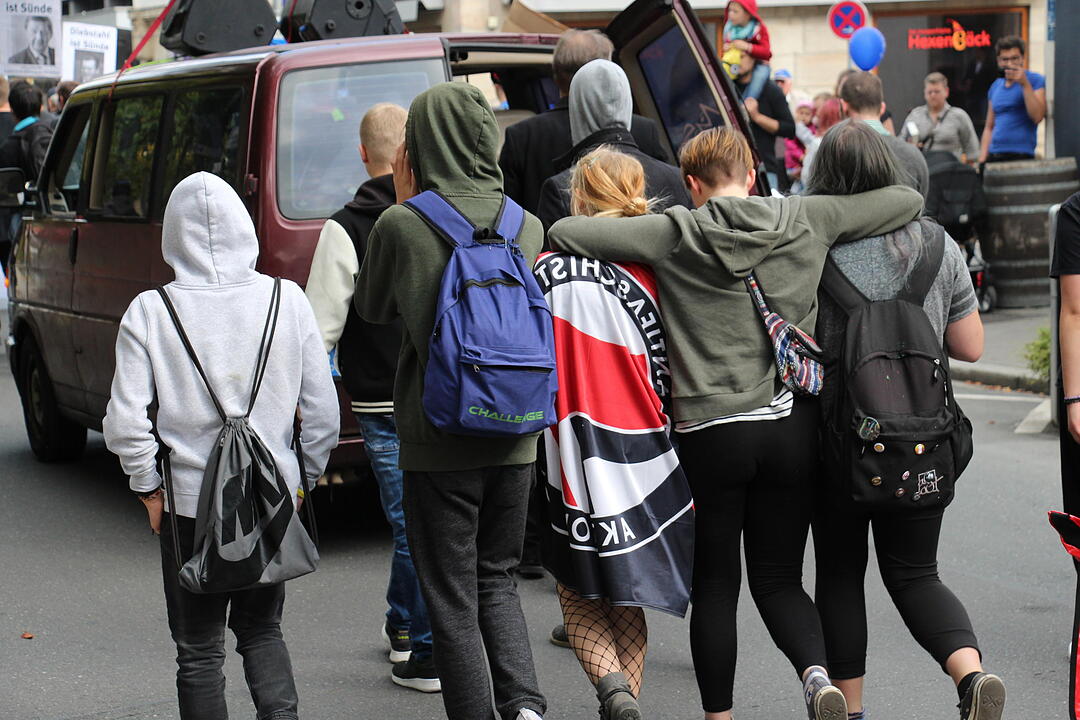 Antifa-Demo gegen Joachim Herrmann in Erlangen