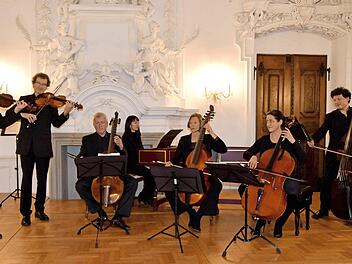 Das Kammerkonzert mit besonderen Instrumenten führten auf (von links): Christoph Kuen, Martin Timphus, Hartwig Groth, Mimoe Todo, Tina Groth, Verena Obermayer und Màtyas Néméth. Foto: Andreas Welz
