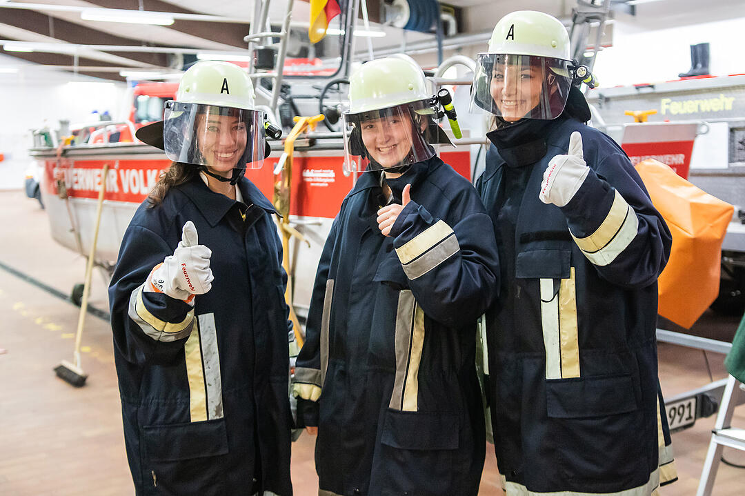 Prinzessinnen bei Feuerwehr