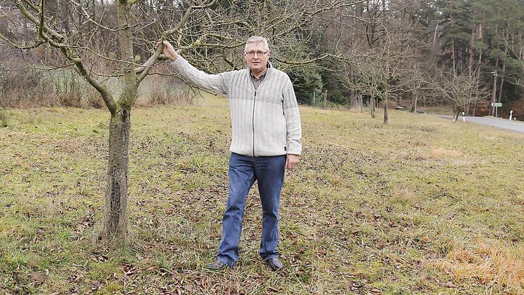 Wärme aus der Erde - nicht über eine Sonde in der Tiefe, sondern über oberflächennahe Erdkollektoren. Diese liegen unter einer Obstwiese. Foto: Matthias Litzlfelder
