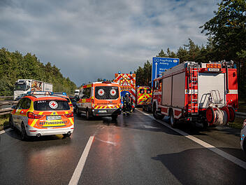 Unfall nach Aquaplaning auf A6 im Kreis Nürnberger Land