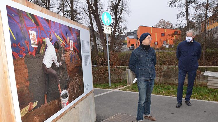 Florian Lang bei der Eröffnung der Ausstellung Foto: Bernhard Panzer