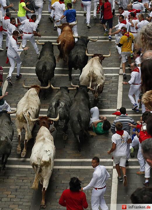Stierhatz in Pamplona