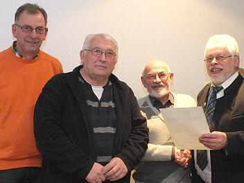 Ehrungen im CSU-Ortsverband Bad Bocklet (von links): Harald Höchemer, Günther Jakob, Georg Christoph und Wolfgang Back Foto: Björn Hein