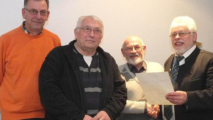 Ehrungen im CSU-Ortsverband Bad Bocklet (von links): Harald Höchemer, Günther Jakob, Georg Christoph und Wolfgang Back Foto: Björn Hein