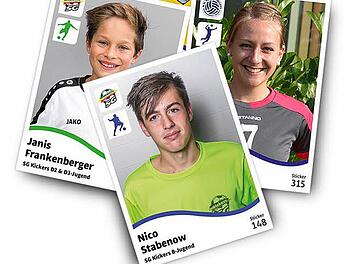 Neben den Bildern steht auch immer in welcher Mannschaft der- oder diejenige spielt.