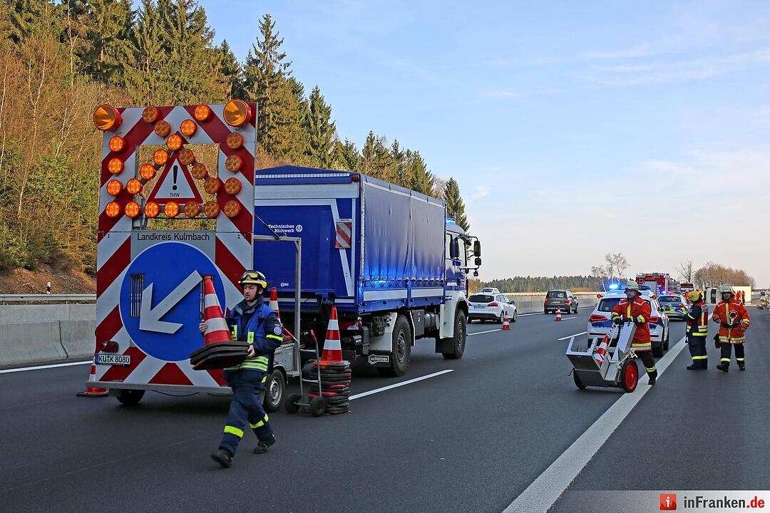 Unfall auf der A9 bei Gefrees