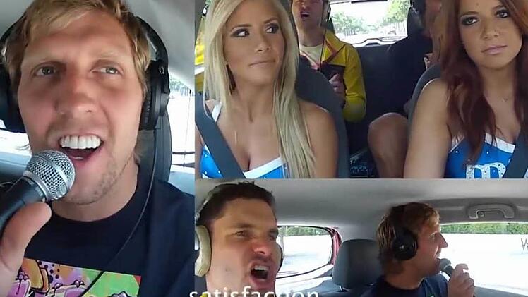 Prominenter Gesangspartner: Für eines seiner YouTube-Videos konnte der Erlanger "Flula Borg" sogar Superstar Dirk Nowitzki zu einem Duett überreden.  Fotos: Screenshot YouTube