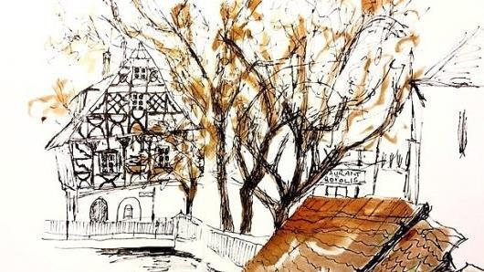 "Schiefes Haus"  Repro: Rosemary Keßler