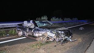 Schwerer Unfall auf A70 bei Ebelsbach: Mit 1,1 Promille gegen die Leitplanke