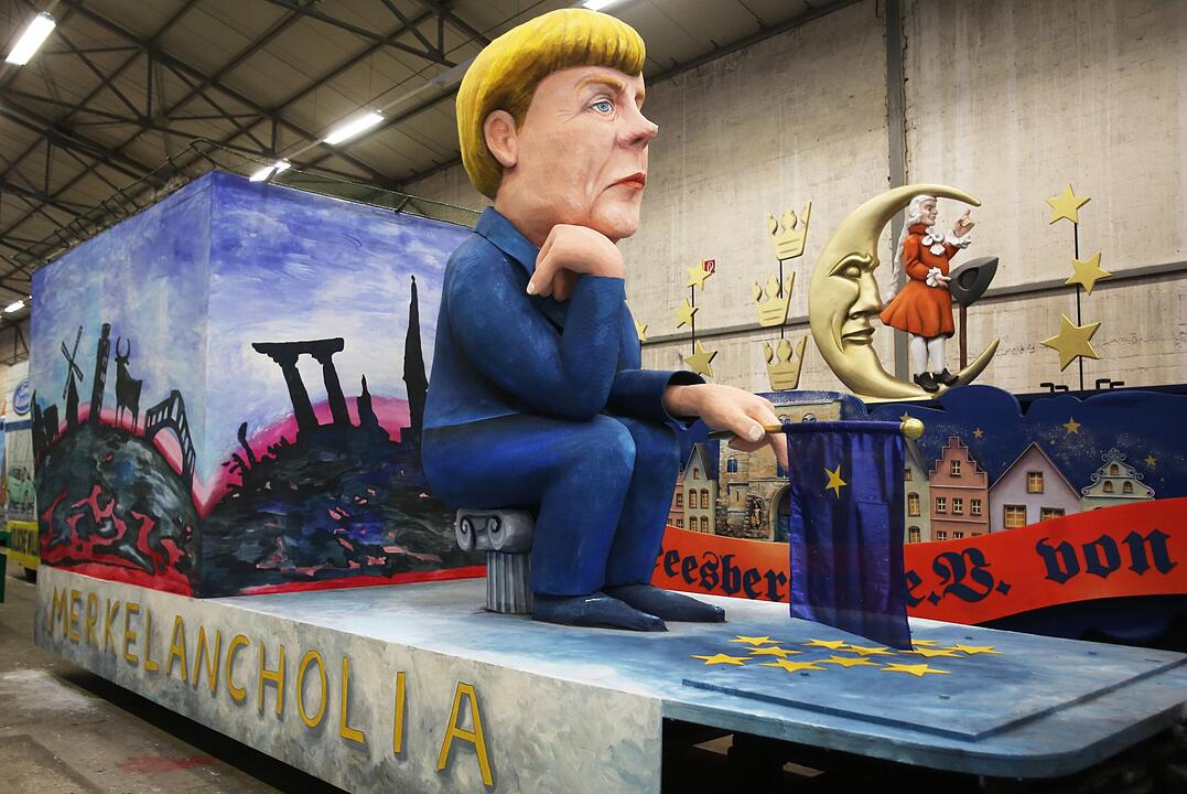 Motivwagen für Kölner Rosenmontagszug