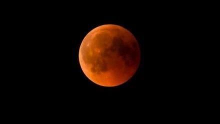 So war der Blutmond gestern über Kulmbach zu sehen. Foto: Christopher Pittrof