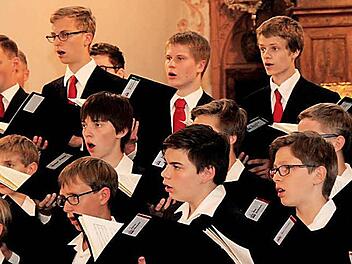 Die jungen Sänger aus Dresden in der Höchstadter Stadtpfarrkirche St. Georg.  Foto: Johanna Blum