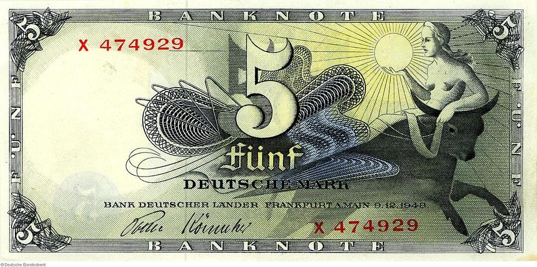 Deutsche Mark - Banknoten im Jahr 1948