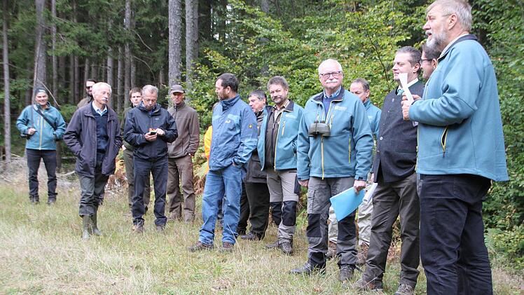 Der Forstbetrieb Bad Brückenau stellt sein Naturschutzkonzept vor. Foto: Ulrike Müller