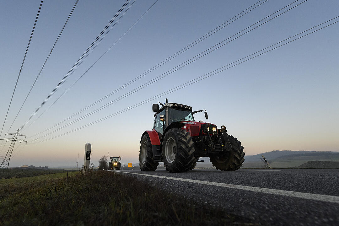 Bauerndemo... auf dem Weg nach N&uuml;rnberg